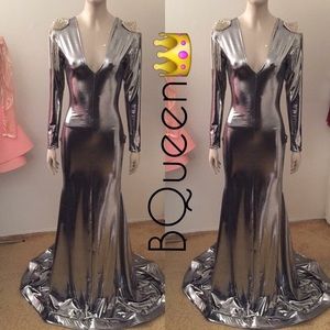 Liquid silver dress